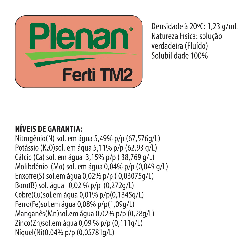 Plenan Ferti TM2 - Solução Nutritiva - Adubo Liquido