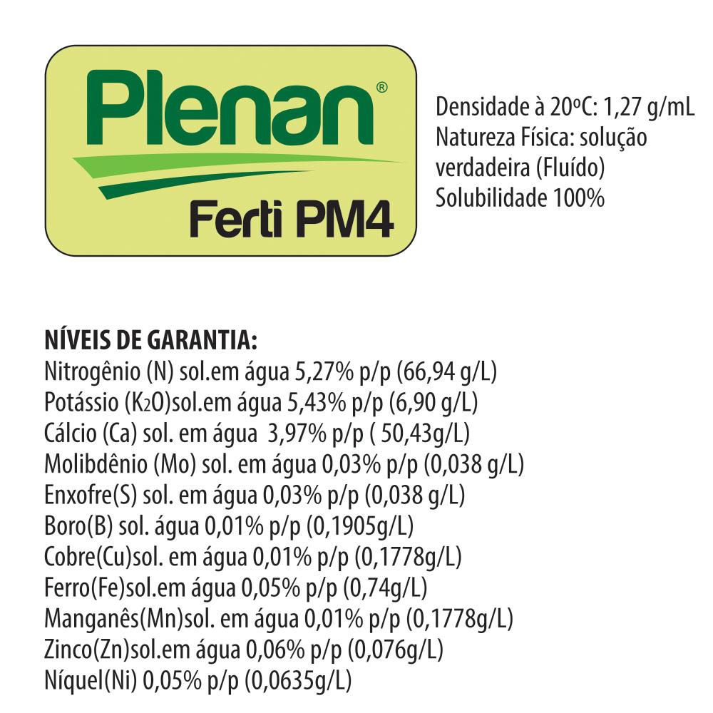 Plenan Ferti PM4 - Solução Nutritiva - Adubo Liquido